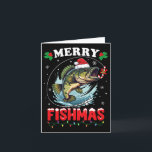 Merry Fishmas Fish Funny Fishing Christmas Dad Men Card<br><div class="desc">Merry Fishmas Fish Funny Fishing Christmas Dad Men</div>