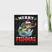 Merry Fishmas Fish Funny Fishing Christmas Dad Men