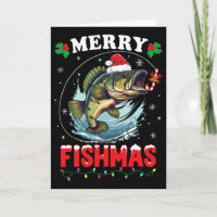 Merry Fishmas Fish Funny Fishing Christmas Dad Men