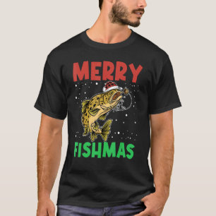 Merry Fishmas For Fisher u2013 Xmas Christmas Fish T-Shirt