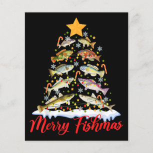 Merry Fishmas Funny Christmas Tree Lights Fish Fis