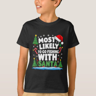 Merry Fishmas Funny Fish Santa Bigfoot Christmas F T-Shirt