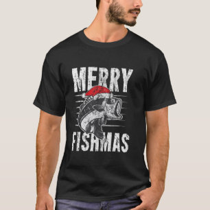 Merry Fishmas Funny Fishing Christmas  T-Shirt