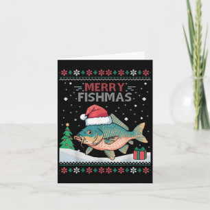 Merry Fishmas - Funny Ugly Christmas Carp Fishing Card
