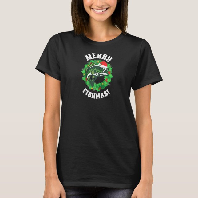 Merry Fishmas! Raglan T-Shirt (Front)