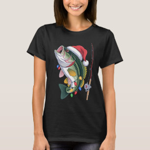 Merry Fishmas Santa Fishing Funny Fisherman Christ T-Shirt