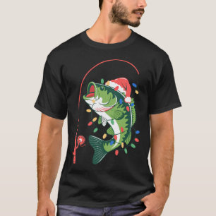 Merry Fishmas Santa Fishing Funny Fisherman Christ T-Shirt