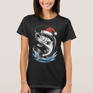 Merry Fishmas Santa Fishing Funny Fisherman Christ T-Shirt