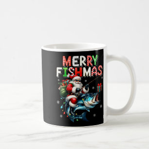 Merry Fishmas Santa Fishing Lovers Funny Fisherman Coffee Mug
