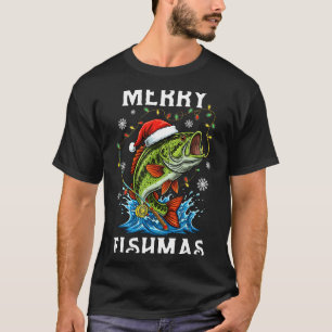 Merry Fishmas Santa Fishing Lovers Funny Fisherman T-Shirt