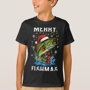 Merry Fishmas Santa Fishing Lovers Funny Fisherman T-Shirt