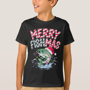 Merry Fishmas Santa Fishing Lovers Funny Fisherman T-Shirt