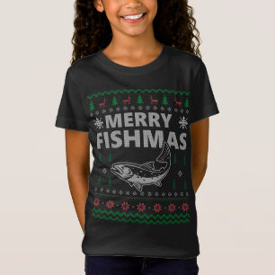 Merry Fishmas Ugly Christmas Pajama Costume Fishma T-Shirt
