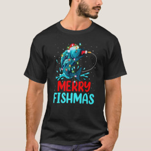 Merry Fishmas Xmas Fishing Fisherman Fish Christma T-Shirt