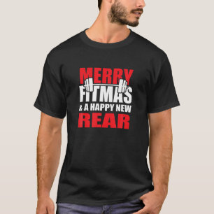 Merry Fitmas And A Happy New Year Christmas Fitnes T-Shirt