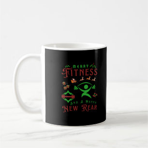 Merry Fitmas and Happy New Rear Christmas Gym Coffee Mug