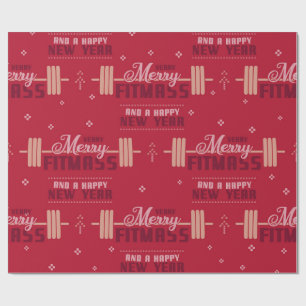 Merry Fitmass Wrapping Paper
