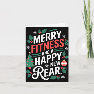 Merry Fitness And A Happy New Rear Fitmas Christma Card