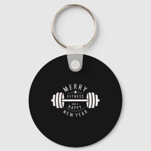 Merry Fitness And A Happy New Rear Funny Gym  Key Ring