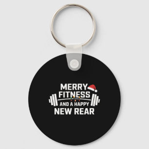 Merry Fitness And Happy New Rear Funny Gym Lover E Key Ring