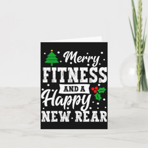 Merry Fitness Happy New Rear Workout Christmas Gym Card
