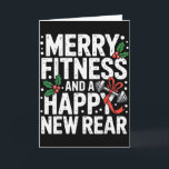 Merry Fitness Happy New Rear Workout Fitmas Christ Card<br><div class="desc">Merry Fitness Happy New Rear Workout Fitmas Christmas</div>