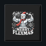 Merry Flexmas - Snowman Flexing Christmas Gym Body Magnet<br><div class="desc">Merry Flexmas - Snowman Flexing Christmas Gym Bodybuilding</div>