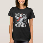 Merry Flexmas - Snowman Flexing Christmas Gym Body T-Shirt<br><div class="desc">Merry Flexmas - Snowman Flexing Christmas Gym Bodybuilding</div>