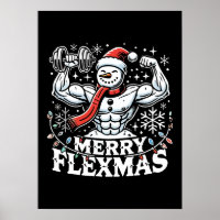 Merry Flexmas - Snowman Flexing Christmas Gym