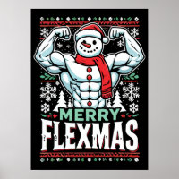 Merry Flexmas - Snowman Flexing Christmas Gym
