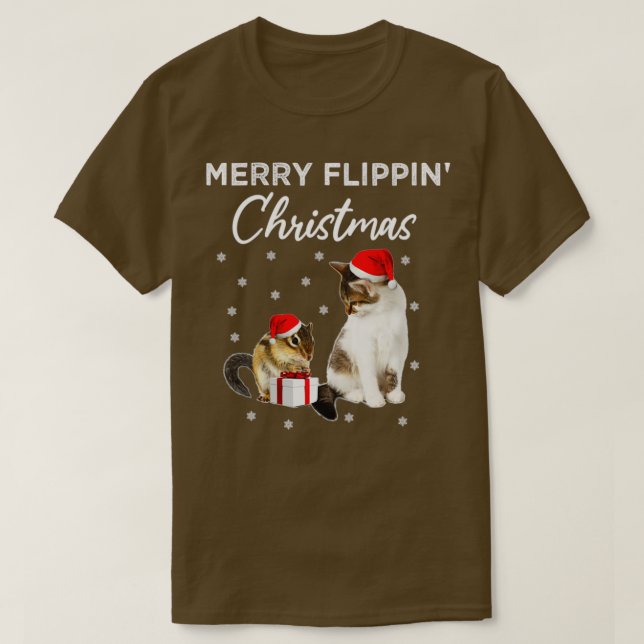 Merry Flippin Christmas funny christmas gift T T-Shirt (Design Front)