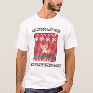 Merry & Floofy Corgi Christmas Jumper T-Shirt