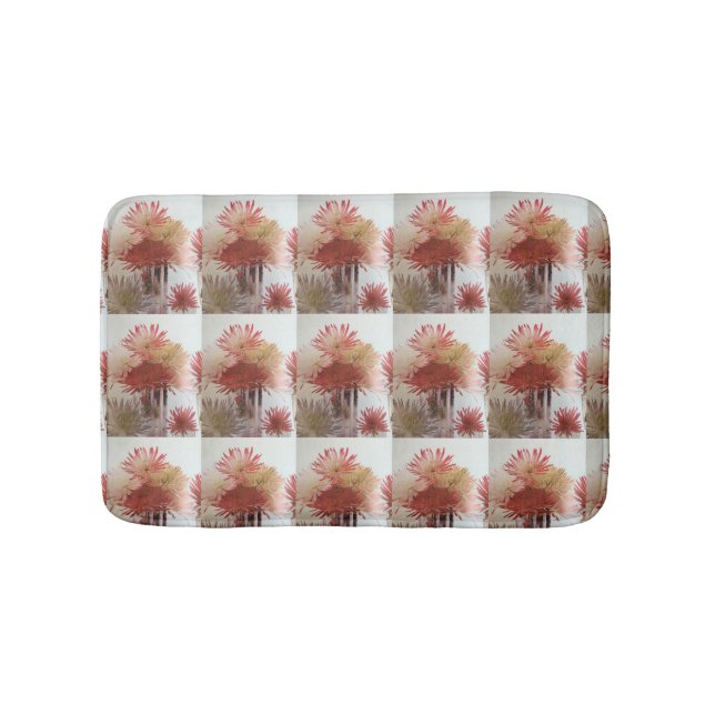 **MERRY FLORAL MODERN CHRISTMAS** BATH MAT (Front)