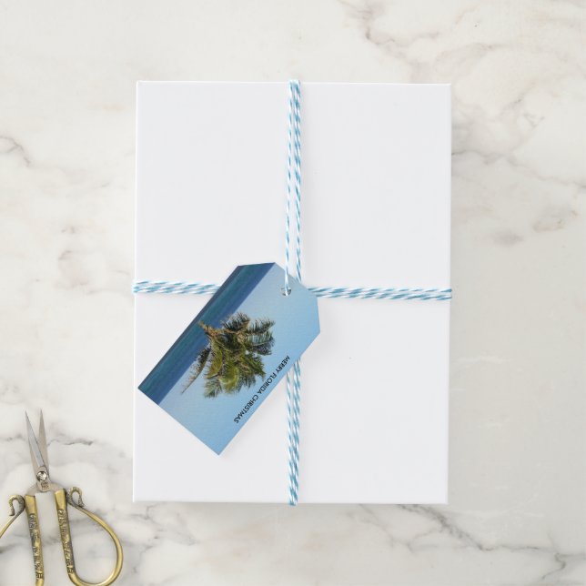MERRY FLORIDA CHRISTMAS GIFT TAGS (With Twine)
