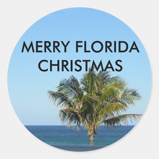 MERRY FLORIDA CHRISTMAS STICKERS (Front)