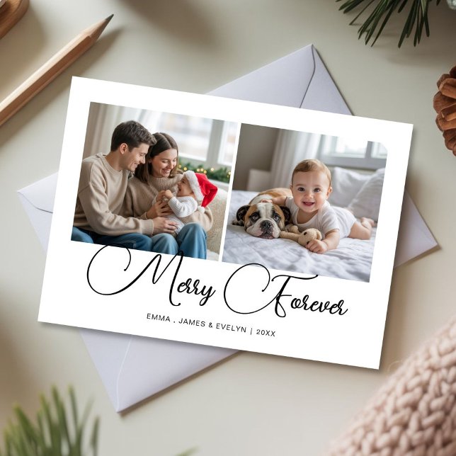 Merry Forever – Elegant Family Holiday Card (Creator Uploaded)
