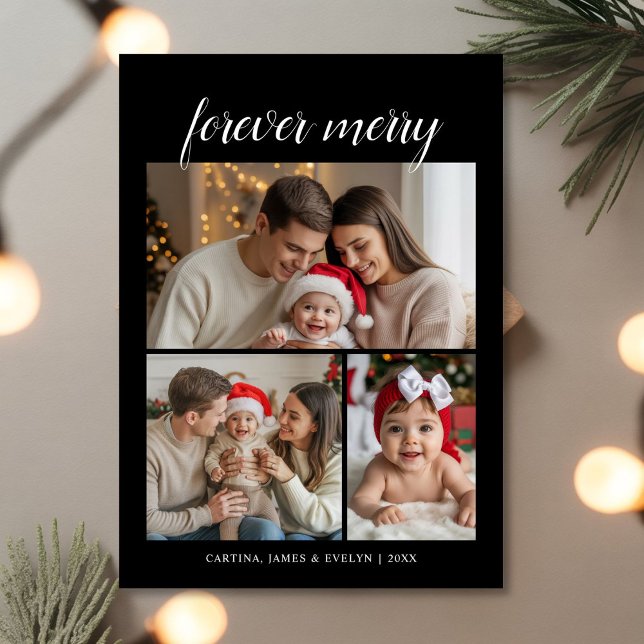 Merry Forever – Festive Family Frame Holiday Card (Creator Uploaded)