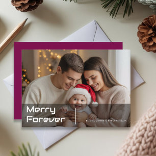 Merry Forever Personalized Family Christmas Card