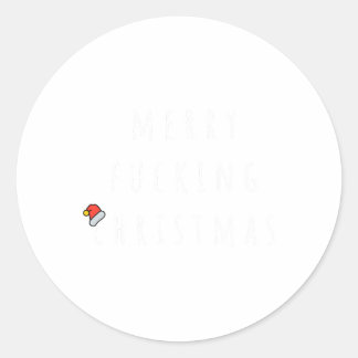 Merry Foring Christmas Humourous Xmas Gift Men Wom Classic Round Sticker