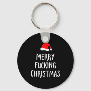 Merry Foring Christmas Inappropriate Santa Pajama  Key Ring