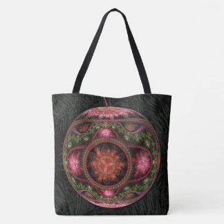 Merry Fractal Art Ornament Tote Bag