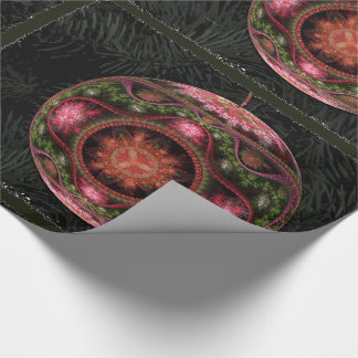 Merry Fractal Art Ornament Wrapping Paper