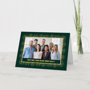 Merry Frame FOIL Business Holiday Greeting Card