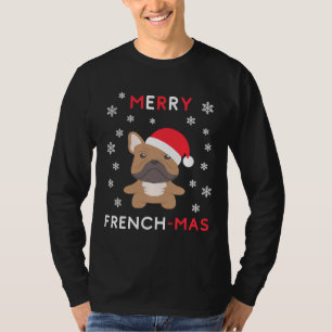 Merry French Mas Funny Christmas French Bulldog Xm T-Shirt