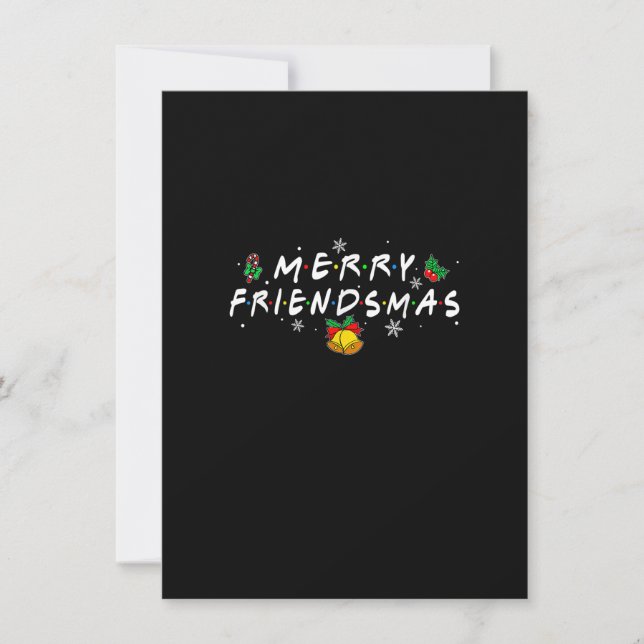Merry Friendsmas Friends Christmas Xmas Matching G Invitation (Front)