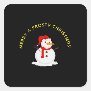 Merry & Frosty Christmas! Square Sticker