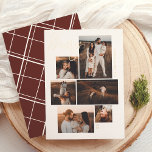Merry | Gallery Wall 6 Photo Collage Christmas<br><div class="desc">Give your Christmas cards a sparkle with real gold, silver, or rose gold foil! Show off your favourite family moments with this stylish Christmas photo foil card featuring a trendy gallery wall layout. With six photo slots in various sizes, you can mix portraits, landscapes, and square shots of cosy family...</div>