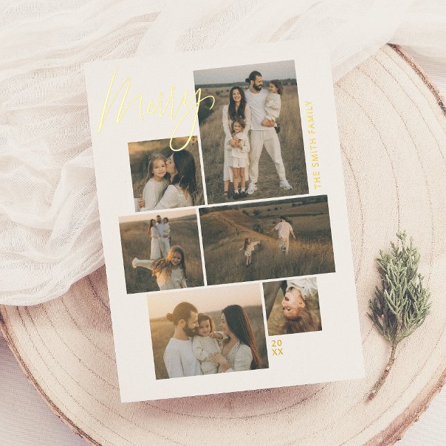 Merry | Gallery Wall 6 Photo Collage Christmas (Creator Uploaded)