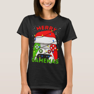Merry Gamemas Santa Hat Gamer Controller Christmas T-Shirt