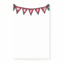 Merry garland Post-it note pad